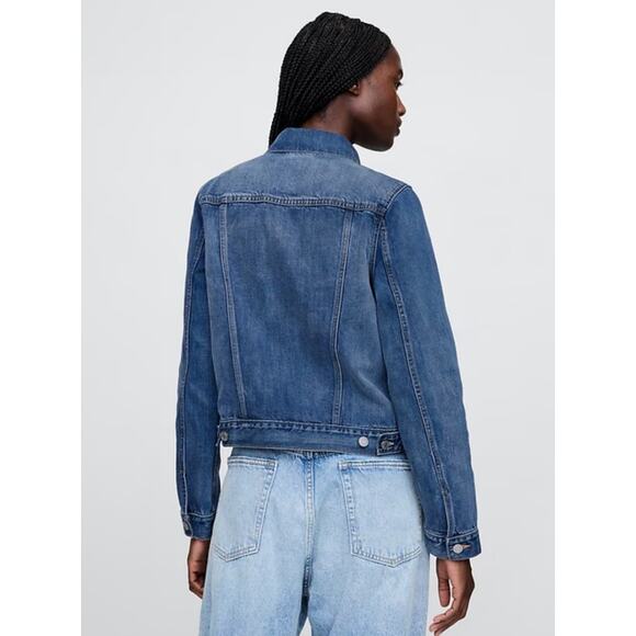 GAP Denim Soft Icon Grey Wash Timeless Classic Standard Jacket Sz Medium - Picture 2 of 12